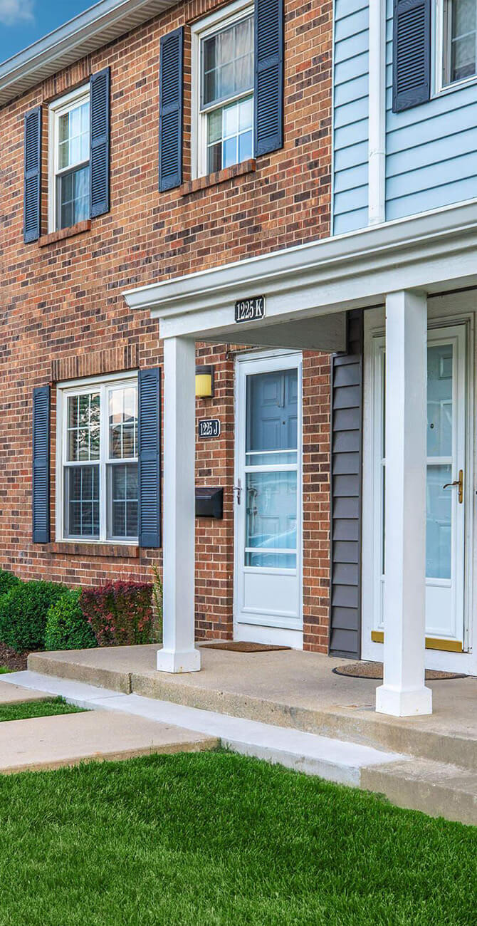 Brick apartment building exterior